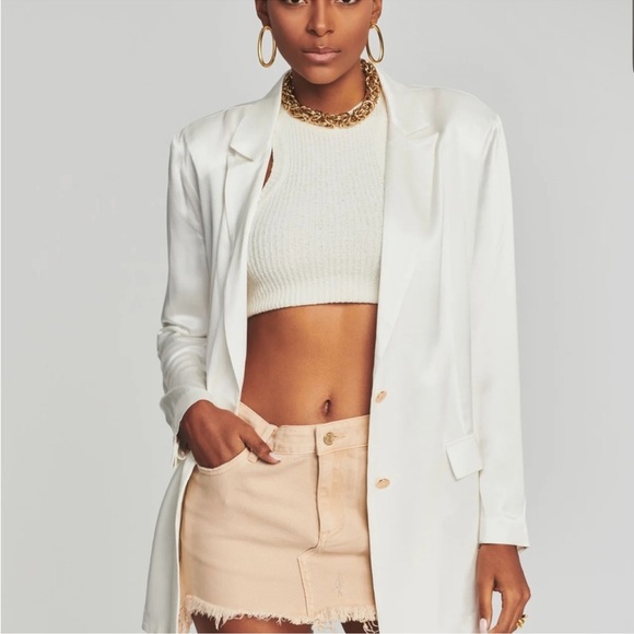 SER.O.YA Jackets & Blazers - SER.O.YA Ronin Satin Blazer Jacket